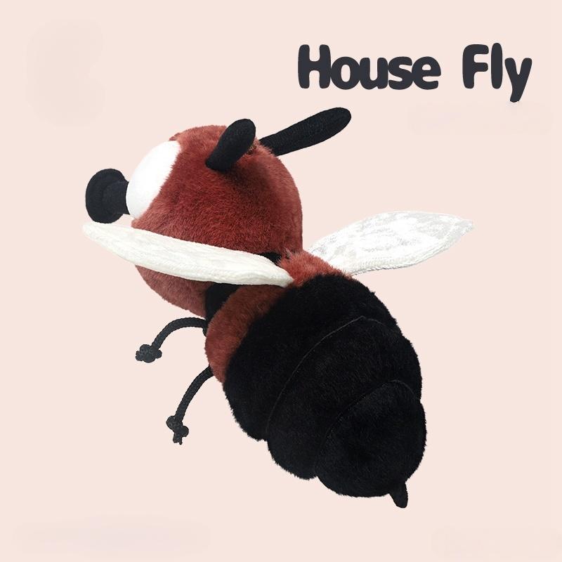 19cm Cartoon Funny Insect Series Plush Toys Soft Cute Red Bean Fly Stuffed Animals Perfect Birthday Gifts for Kids Girls or Boys