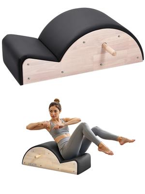 VEVOR Pilates Spine Corrector, Home Gym Yoga Pilates Accessory, Rubber Wood Fitness Training Tool, Arc Fitness Body Workout Equipment