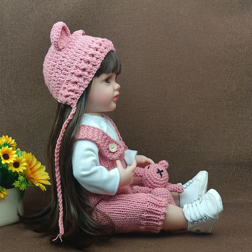 55cm dětská silikonová vinylová panenka Reborn pro dívky Princezna Roztomilá Bb Newborn Realistická měkká sada panenek Princezna Roztomilé dárkové hračky pro děti