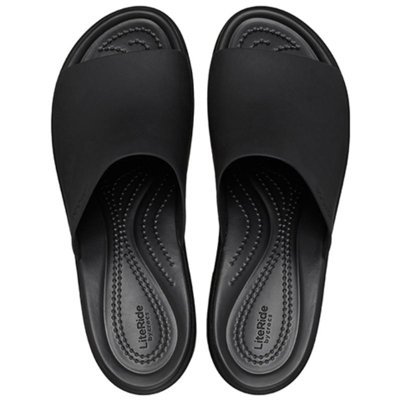 Crocs Brooklyn Slide Heels 'Black' Women's