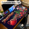 Christmas Theme Personalized Mouse Pad Custom Name Text Non Slip Desk Pad For Laptop Office Desktop