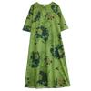 Summer Printed Green Vintage Republican Style Temperament Elegant Dresses