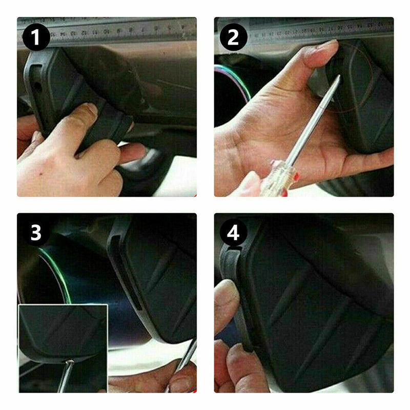 Universal 4 Pcs Car Black Rear Lower Bumper Lip Diffuser Trim Caps Cover for Honda Dodge Ford Toyota Exterior Accessories