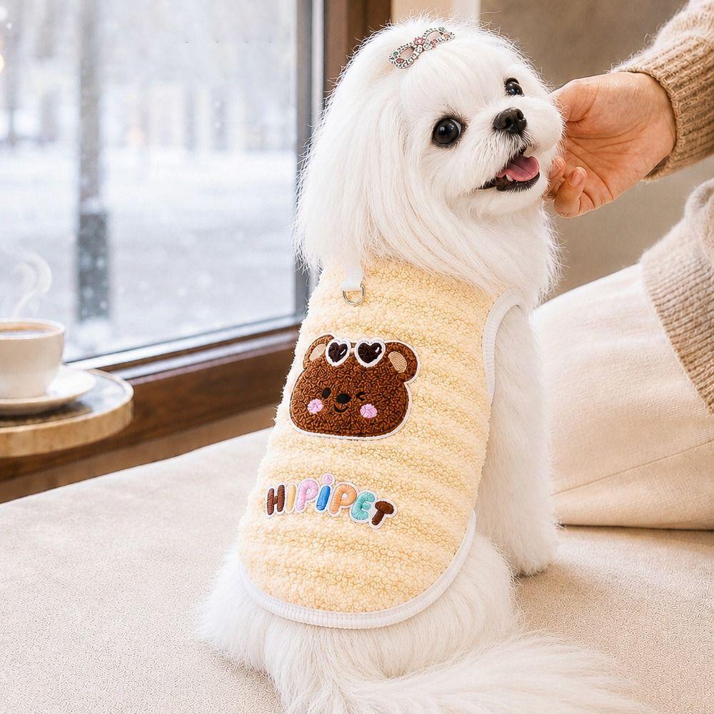 Warm Fleece Cat Clothes Washable Dog Sweater Cute Puppy Jumper Fall Winter Season