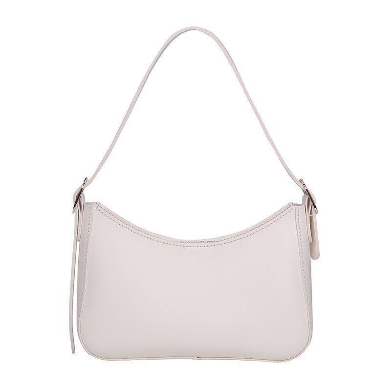 Trendy DIY Solid Color Single Shoulder Retro PU Women's Bag