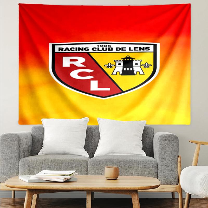 Racing Club De Lens Crest Tapestry Accessories Playroom Tapestry, for Bedroom,Livingroom, dormitory Room Wall Decor Fan Birthday Gifts