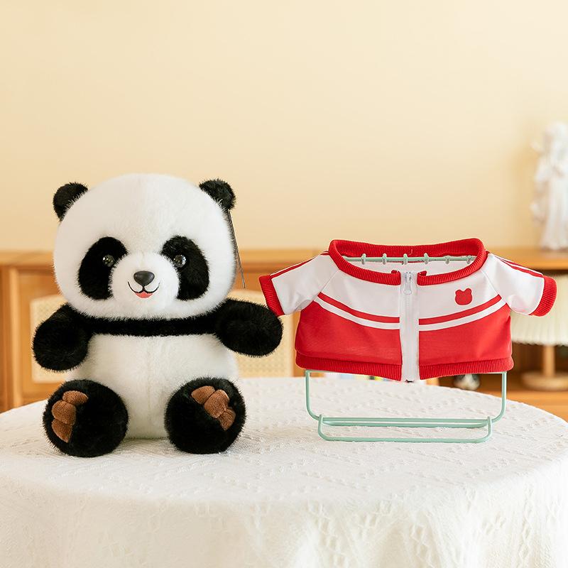 School Uniform Panda Doll Cute Graduation Edition Gift Plush Toy National Treasure Giant Panda Pillow Doll