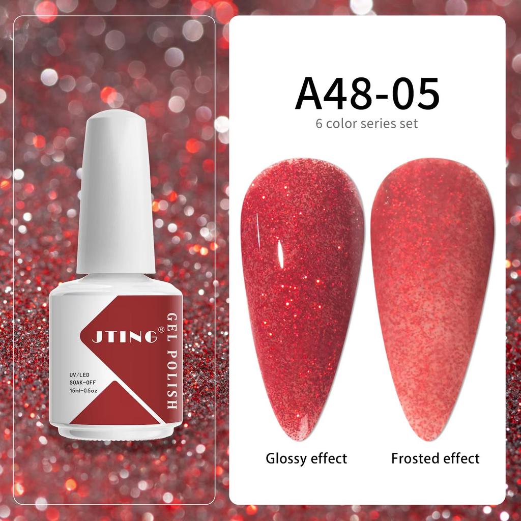 JTING Free Samples Design Neon Gel Uv Colors Set Nail Polish 6colors Kit OEM Make Your Own LOGO 15ml Nail GEL Polish Bottle