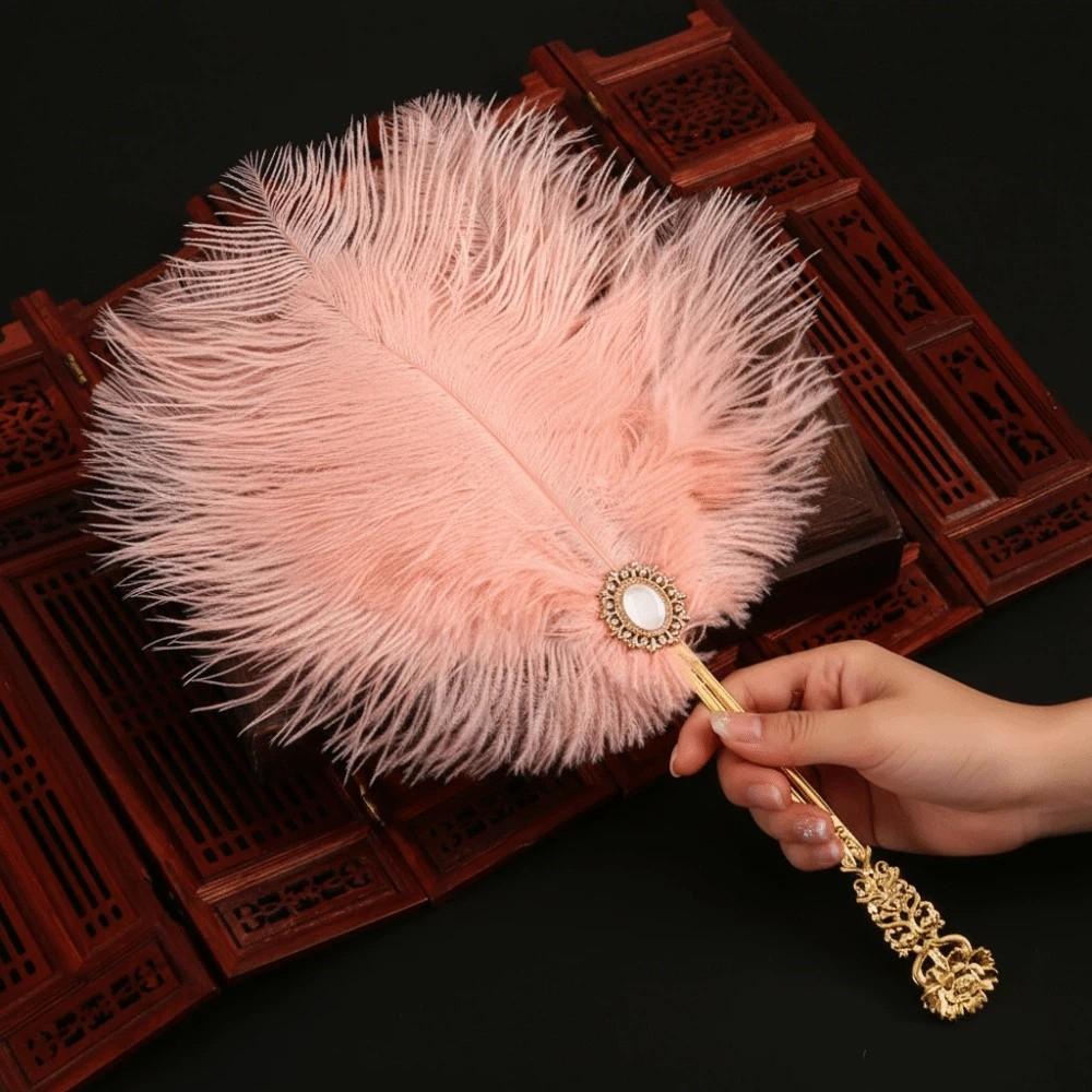 Feather Crafts Feather Fan Cosplay Props Cheongsam Runway Decorative Craft Fan Dance Performance Handheld Cheongsam Dance Props