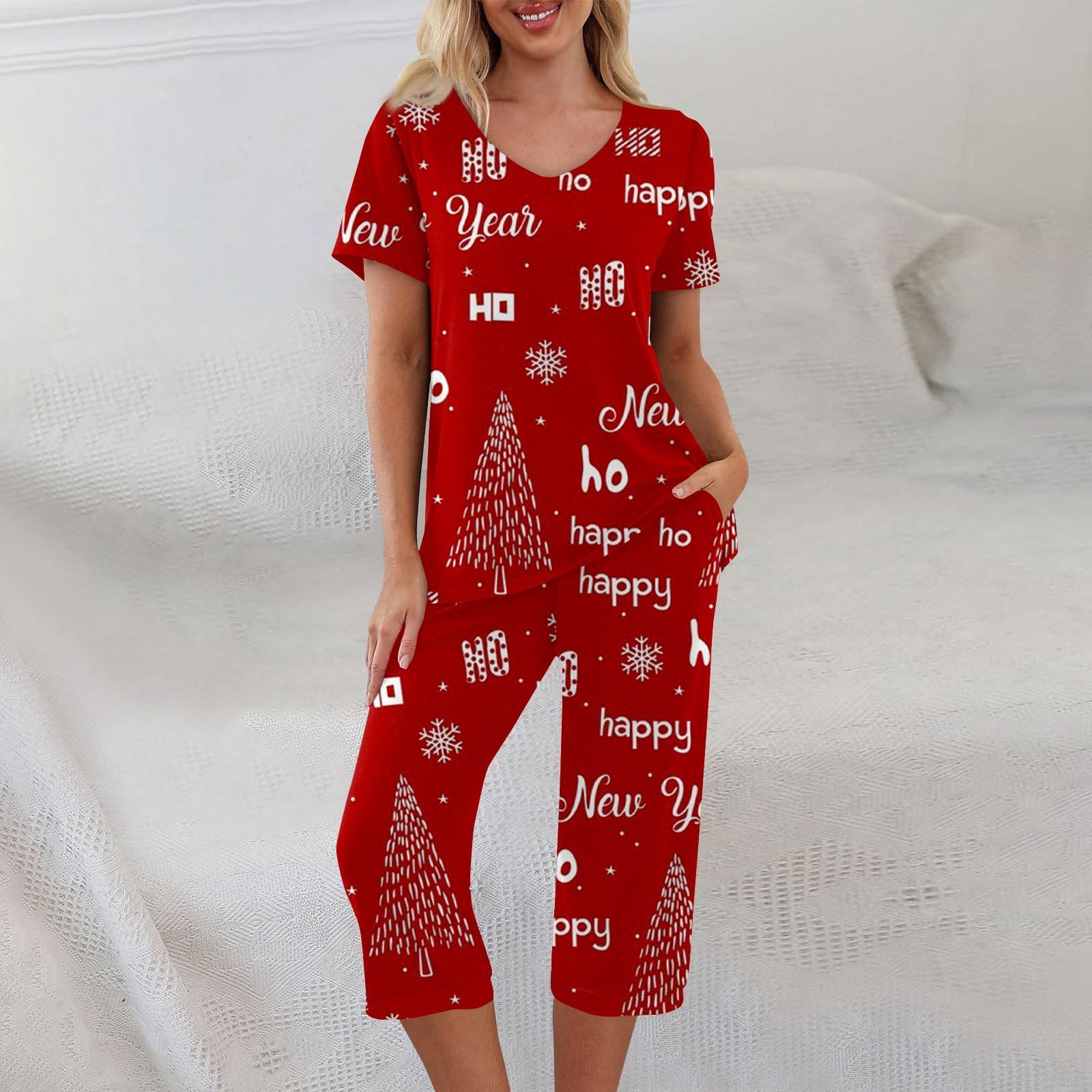 

Комплекты из 2 предметов для женщин, летний топ с короткими рукавами и брюки с карманами, мягкие комплекты для тренировок M красный