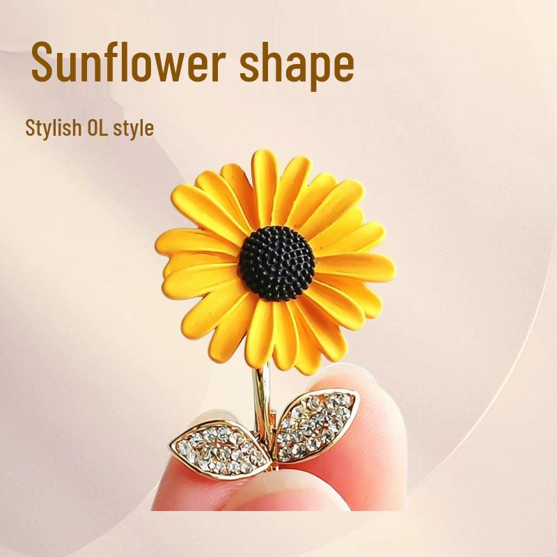 Sunflower Daisy Brooch: Elegant Women s Suit Accessory & Sweater Pin Other сплава