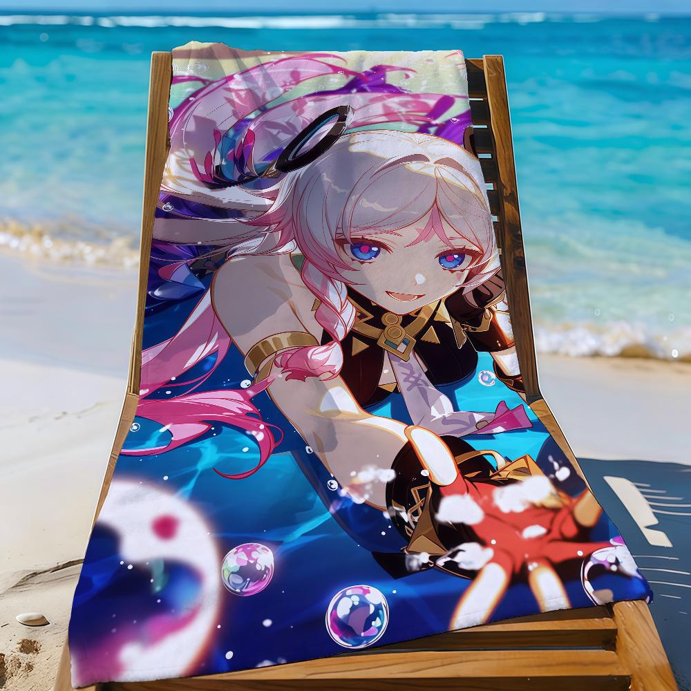 Game Genshin Citlali Impact Towel Sports Quick Dry Travel Camping Gear Sandproof Soft Light Large Beach Towel