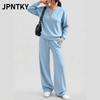 JPNTKY Women's Fashion Casual Long Sleeve V Neck Pants Suits