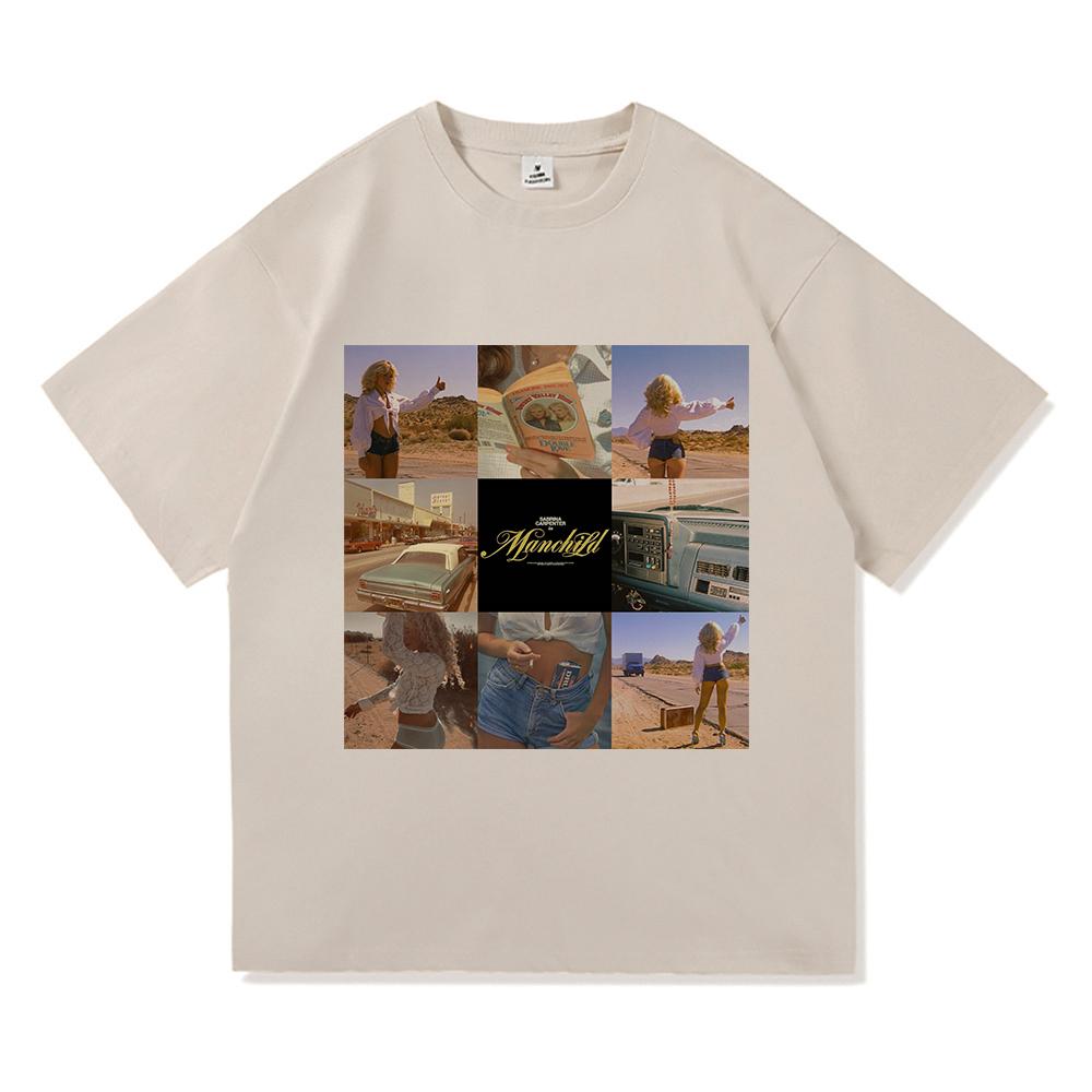 Sabrina Carpenter New Song Manchild TShirt 2025 Fashion Summer Men/women Clothing Retro Harajuku High Quality Clothes TShirts