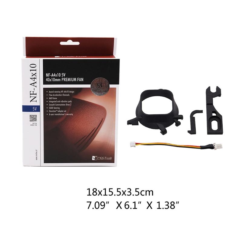 DC Cooling Fan 3d Printing Kit Bitfunx Black Fan Mount Kit+NF-A4x10 5V Fan for Dreamcast DC