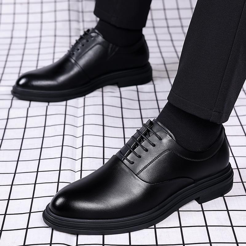 Non-Slip Leather Male Oxfords Shoes 2025 New Classic Men Dress Shoes Handmade for Men Comfortable Men Casual Shoes Male Footwear