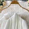Seaside Vacation Style Sexy Backless Neck Sling Dress Women's Clothing Summer Loose and Thin Fluffy Cake Skirt