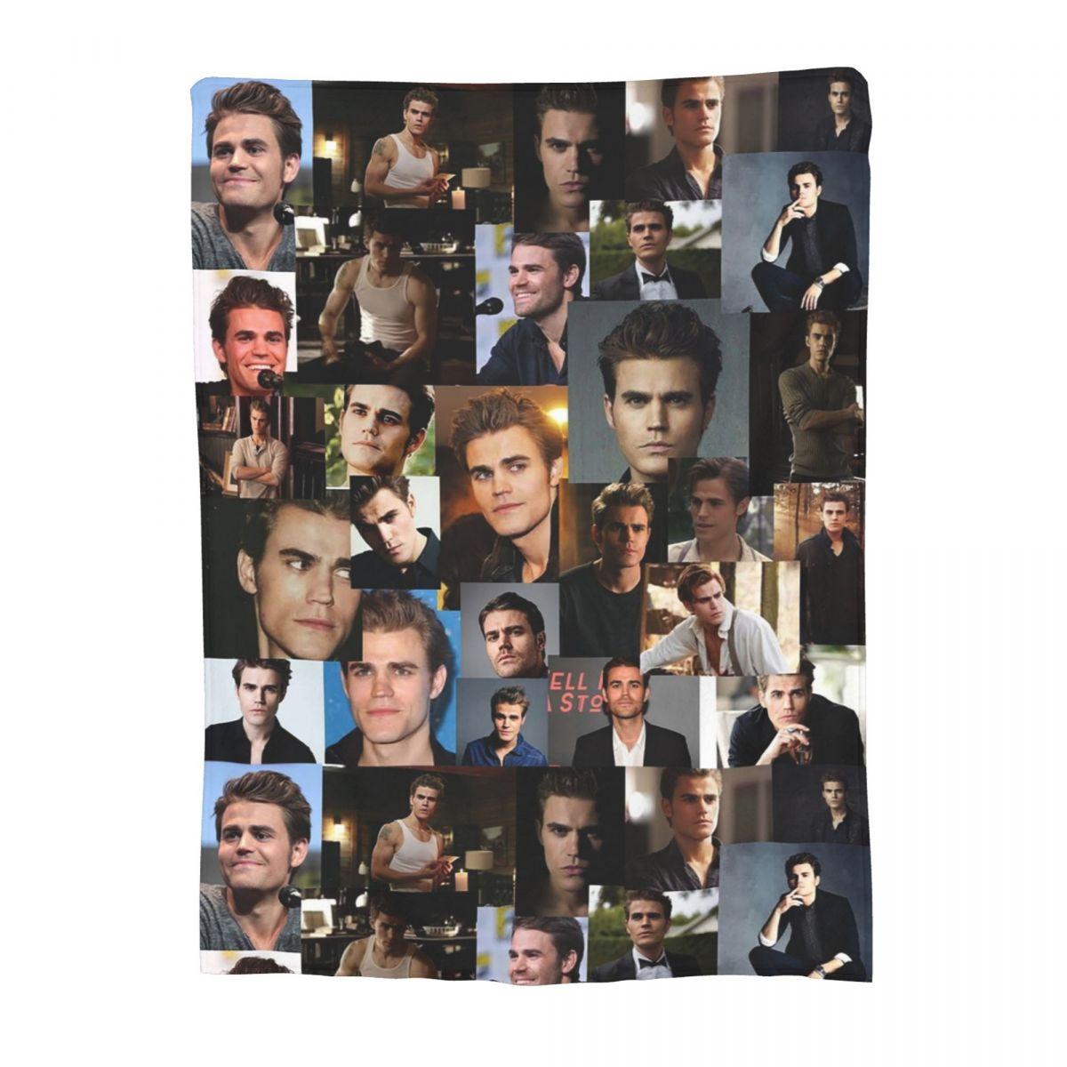 Paul Wesley Blanket Fleece Super Soft Sofa Throw Blankets For Home Bedroom Travel Throws Bedspread Quilt 30x40in