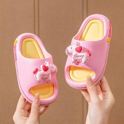 Ciabatte Estive Antiscivolo per Bambini Cavallino - Design a Cartone Animato per Bambine e Neonati, Taglie Medie e Grandi, Ideali per Uso Interno/Bagno.