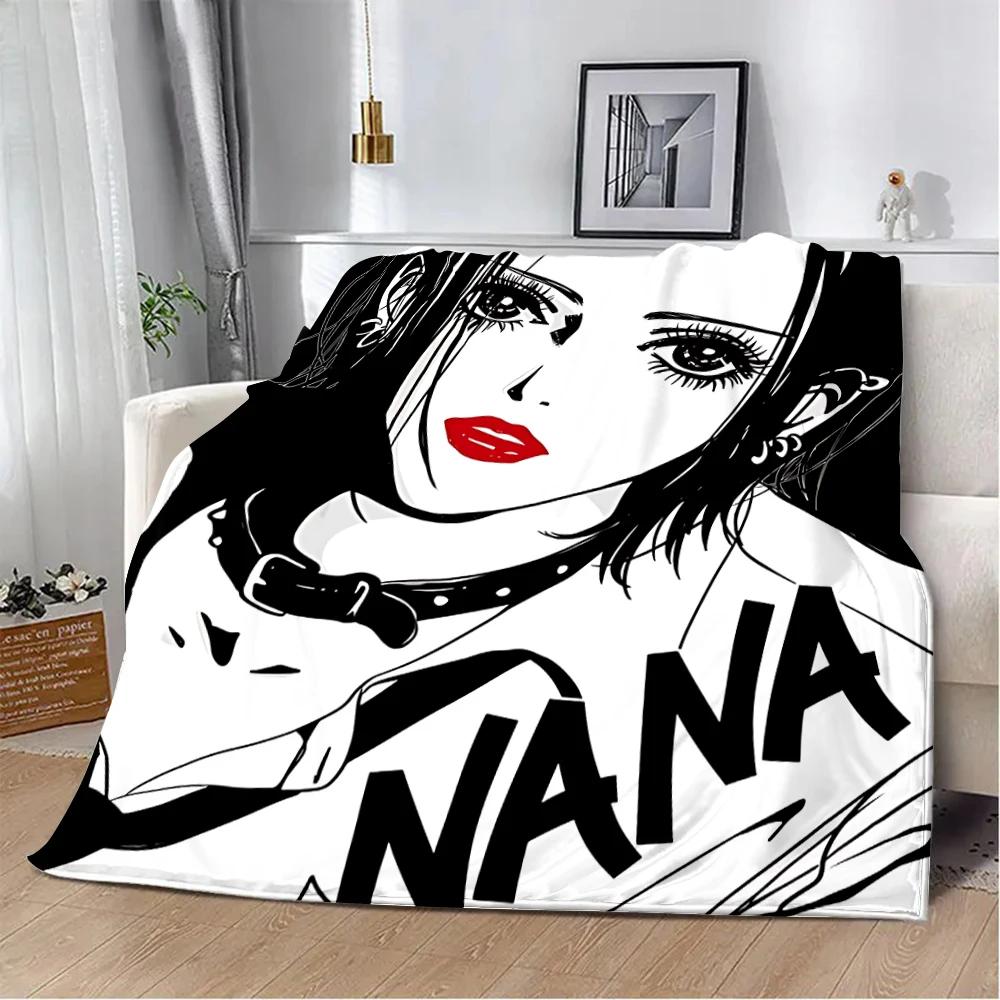 Anime Girls Nana Flannel Blanket 3d Printed Picnic Blankets Warm Soft and Comfortable Throw Blanket Home Travel Birthday Gift