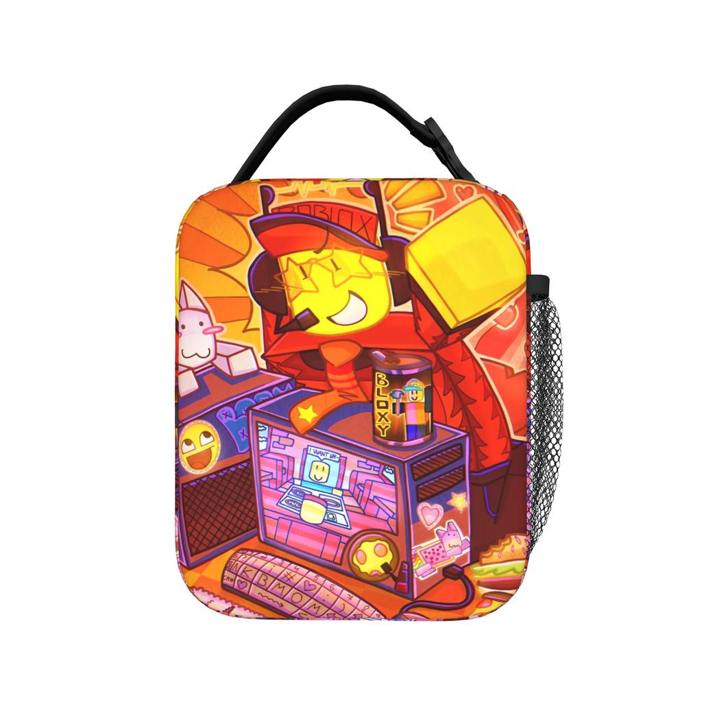 Horror Game Forsakens Insulated Lunch Bags Cooler Bag Reusable,Lunch Container Leakproof Lunch Box Tote Food Bag Beach Picnic
