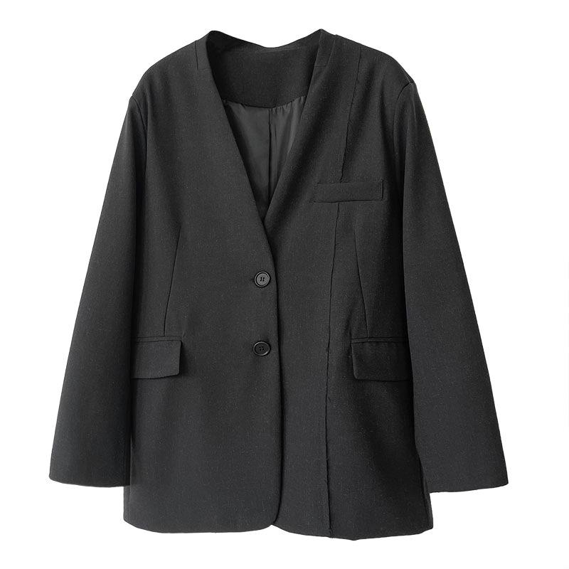 Juzhi Spring Korean Style V-Neck Casual Suit Jacket