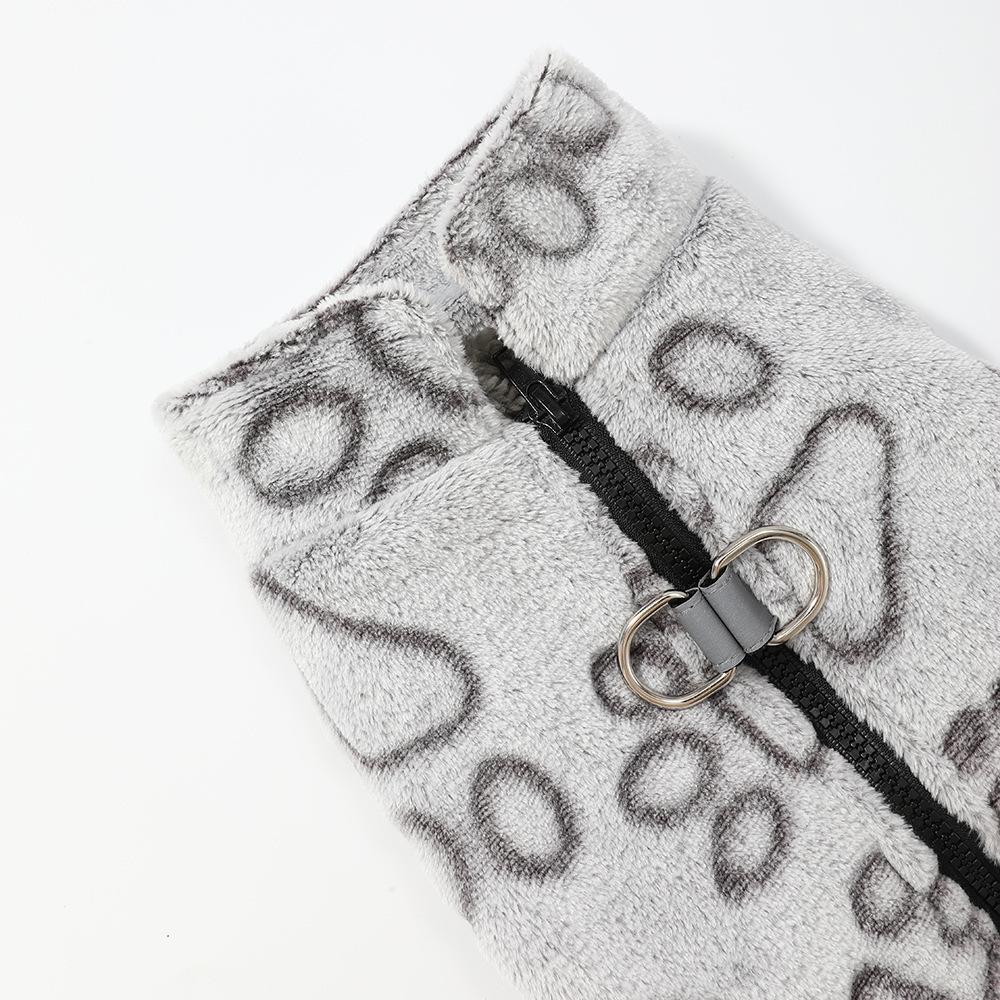 Leashable Dog Zipper Jacket - Cross-Border Sweater for Teddy, Bichon, Chihuahua - Autumn/Winter Pet Clothing