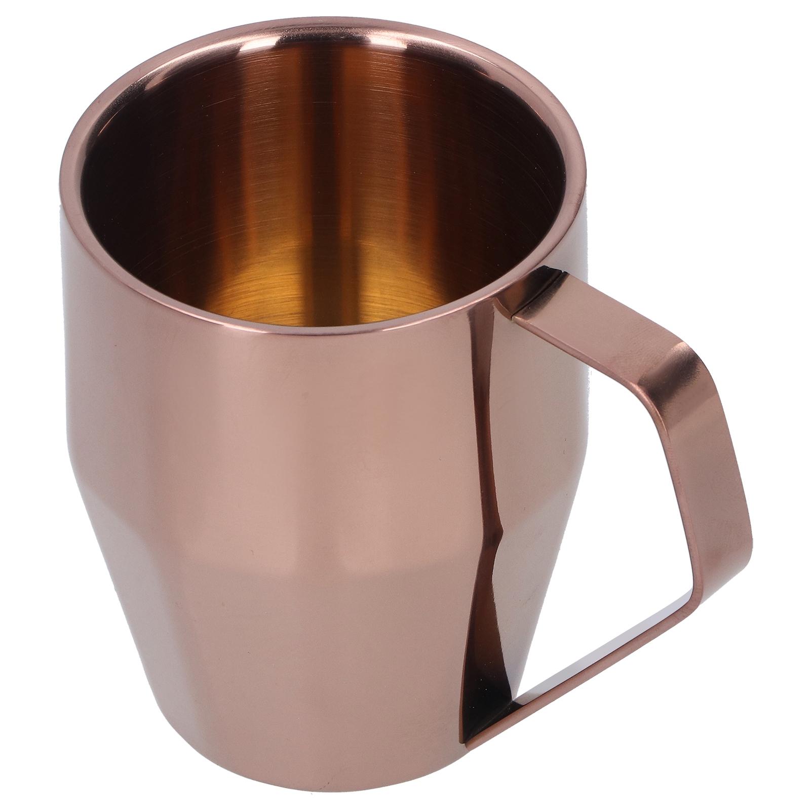 

Кружка 304 Нержавеющая сталь Двухслойная Алмазная поверхность Европейская Чашка для кофе и воды с ручкой Розовое золото