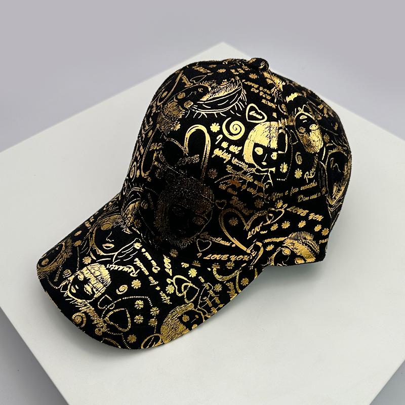 New Trend Reflective Korean Fashion Men Women Baseball Hats VELOUR LEATHER Comfortable Versatile Unisex Printing Outdoor Outings