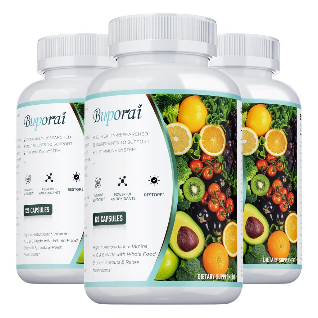 Multivitamin-Nahrungsergänzungsmittel mit den Vitaminen A, C, D, E und Zink; stärkt das Immunsystem; Geeignet für Erwachsene.