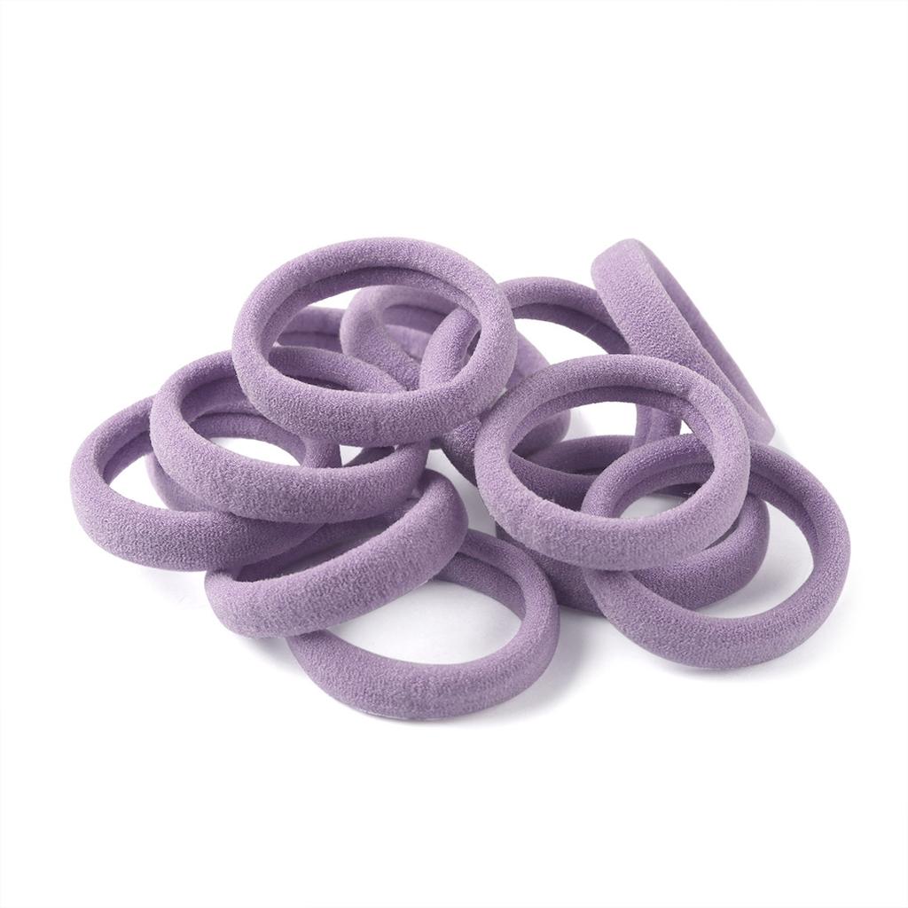Solid Colors Seamless No Crease 4cm Hair Tie Elastic Nylon Ponytail Holders Fabric Hair Ropes Accessories for Toddlers Women