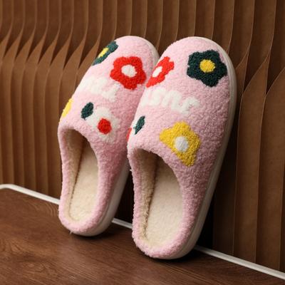 Pantofole da donna termiche in cotone con suola spessa e morbida per uso domestico, antiscivolo e calde per l'inverno
