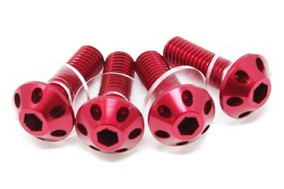 SSK ASB0104RD Machined Aluminum Screen Bolts, Set of 4, Red