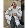 Mens Oversized Hooded Cotton Puffer Jacket Winter Warm Loose Fit Casual Coat Teens Adults