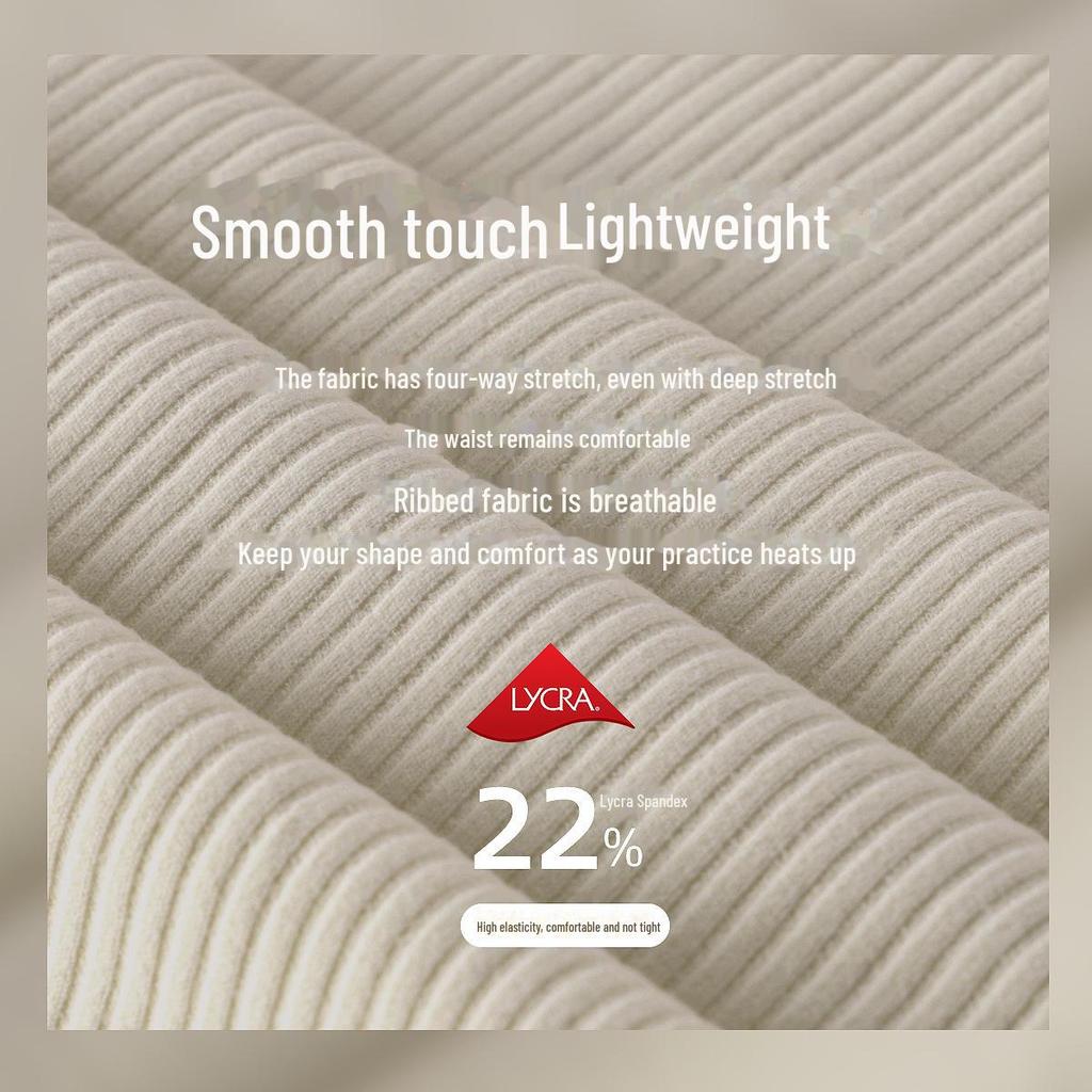 Ribbed 24" Women's Yoga Pants - Hip Lift, Breathable, Quick-Dry, Running & Tummy Control Leggings.