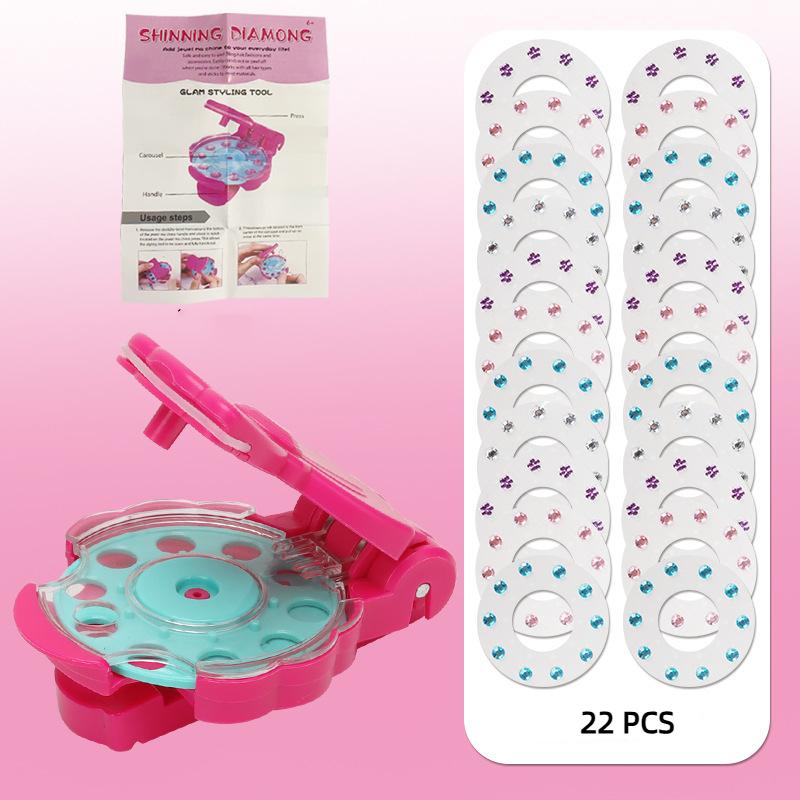 

Волшебные машинки для стрижки волос для детей, игрушечные машинки для стрижки волос, цветные стразы, украшения для косичек девочек, украшения для вечеринок B