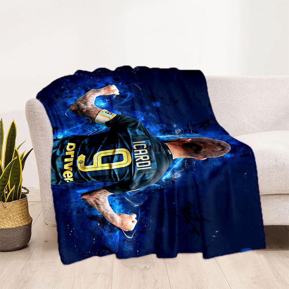 Argentina Football Player Blanket Ultra-Soft Perfect for Seaside Bed Office Chair Four Seasons Multipurpose Stylish Decor