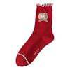 Red Socks Pure Cotton Tube Socks Season Cute Cartoon New Year Big Red Boneless Pile Socks