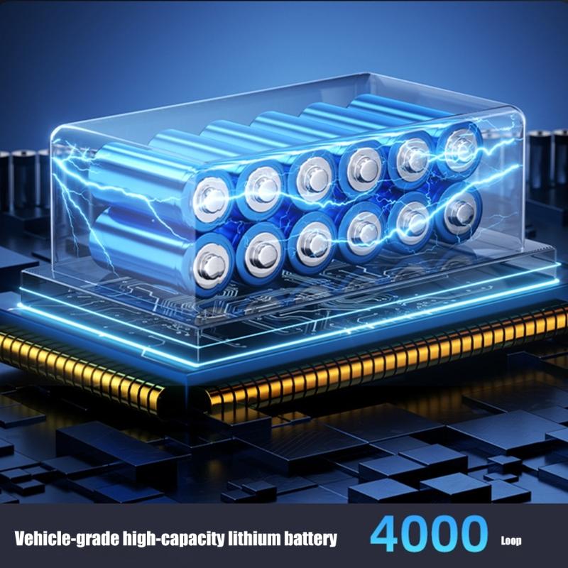 Car Jump Starter Cordless Electric Tire Inflator Mobile Power Car Battery Booster Digital Display Air Pumps with Flashlight