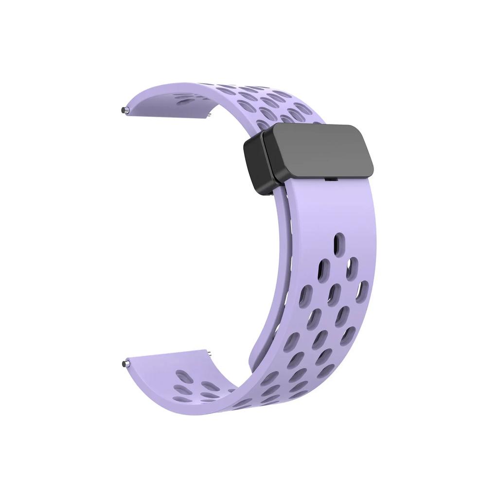 22mm Magnetic Silicone Strap For Amazfit Bip 6 5 5 Unity/GTR 2 3 4 Breathable For Amazfit Stratos/Balance/Pace Sports Wrist Belt