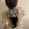 Temperament Elegant Floral Large Intestine Hair Band Oversized Lace Ponytail Hair Rope Niche Design Rubber Band Hair Accessories