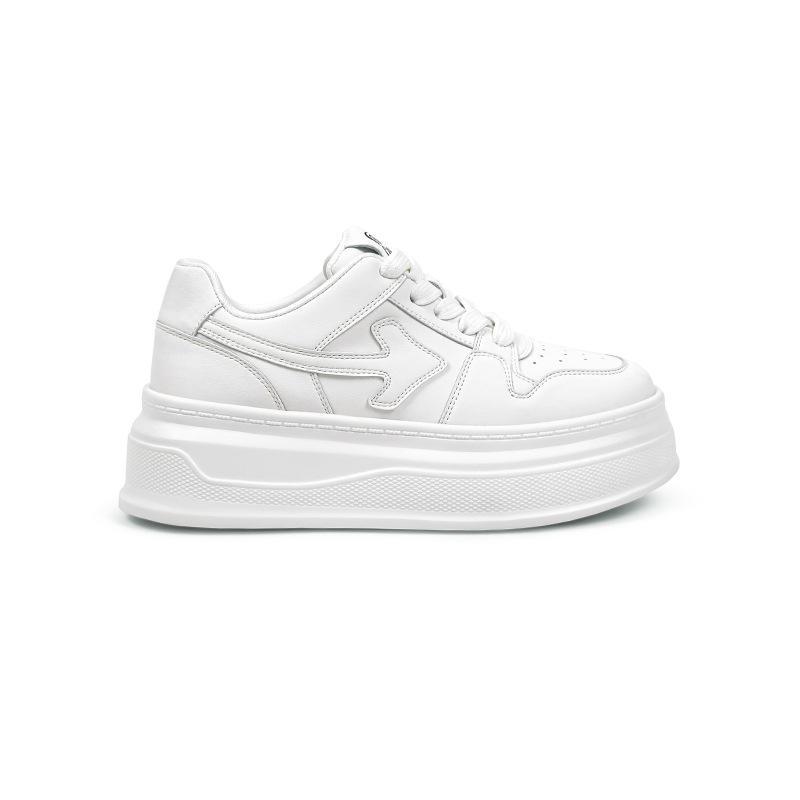 

Niche thick-soled heightening lace-up little white shoes women s 2025 autumn new trend super fire leisure sports versatile board shoes 40