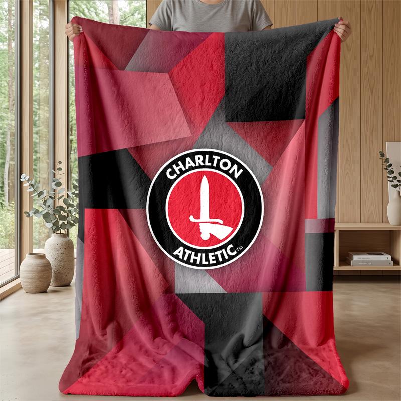 Coperta in pile di flanella morbida Charlton Athletic FC Leggera Accogliente Calda Coperta da divano letto Decorazione per la casa