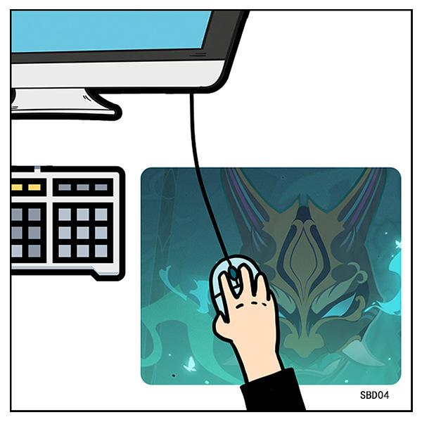 Mouse Pads Computer Pad Mousepad Cute Kawaii Gaming Accessories Carpet Gamer Varmilo Anime Genshin Impact Table Mat Desk Small