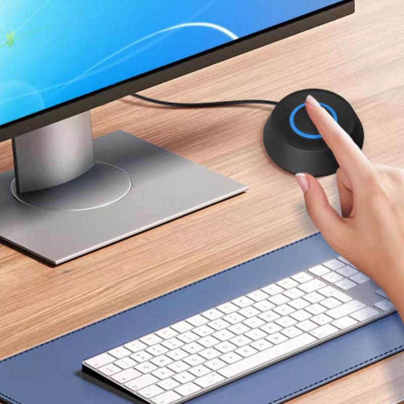 Pushbutton Desktop Computer Switch Pc Motherboard External Start Power 1.8M On/Off Button Extension Cable Round Startup Switch