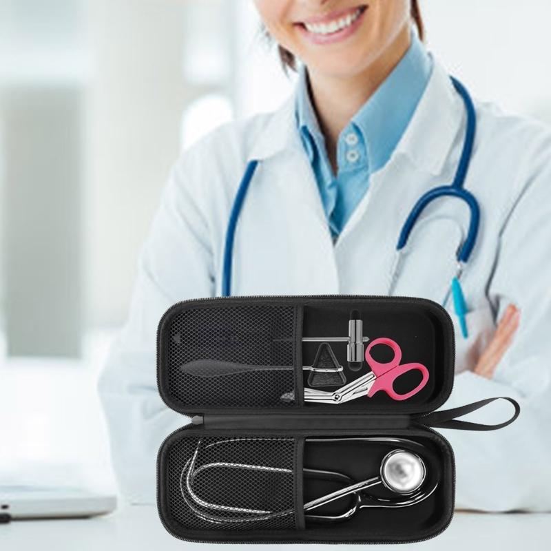 MultiUse Stethoscope Travel Case For Healthcare Stethoscope Carrying Bag Provider Space For Pen, LED Penlight,