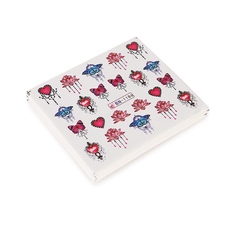 24pcs Baroque Nail Art Water Transfer Sticker Lace Flower Necklace Pattern Decorations Slider Manicure Watermark Decals