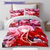 DARLING in the FRANXX Zero Two Pattern Bedding,Quilt Set Quilt Cover Pillowcase Home Birthday Gift (1 * duvet cover + 2 * pillowcase, without core)