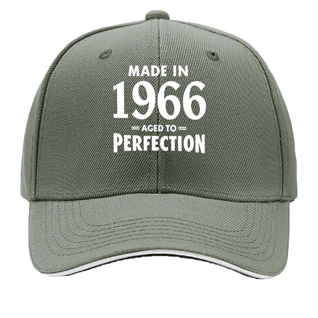 One MADE IN  AGED to PERFECTION Lightweight Printed Available as a Couples Set in Multiple C Sandwich Baseball Cap