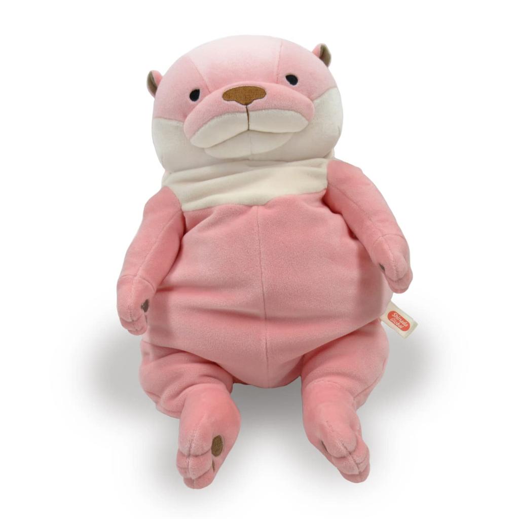 Shinada Global Mochi Series Mochi Otter Peach Stuffed Otter Animal (L) 22×22×30cm MOKW-0350PC